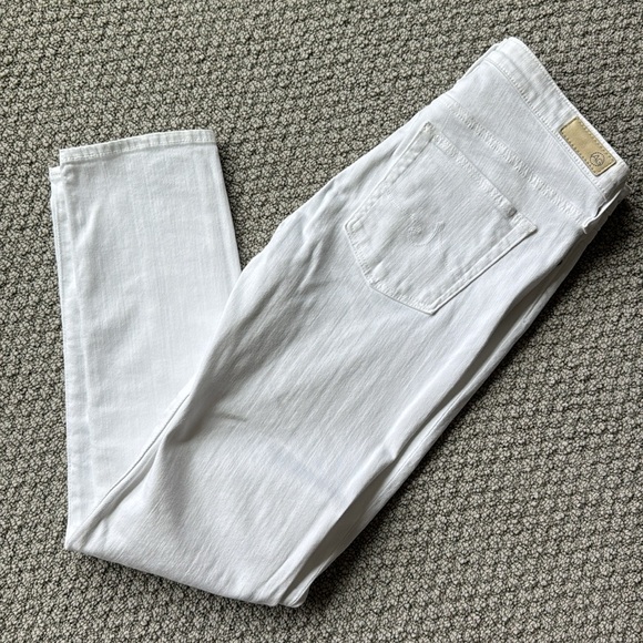 AG Prima Mid Rise Cigarette Skinny Jeans Women's White Size: 28 - Picture 1 of 11